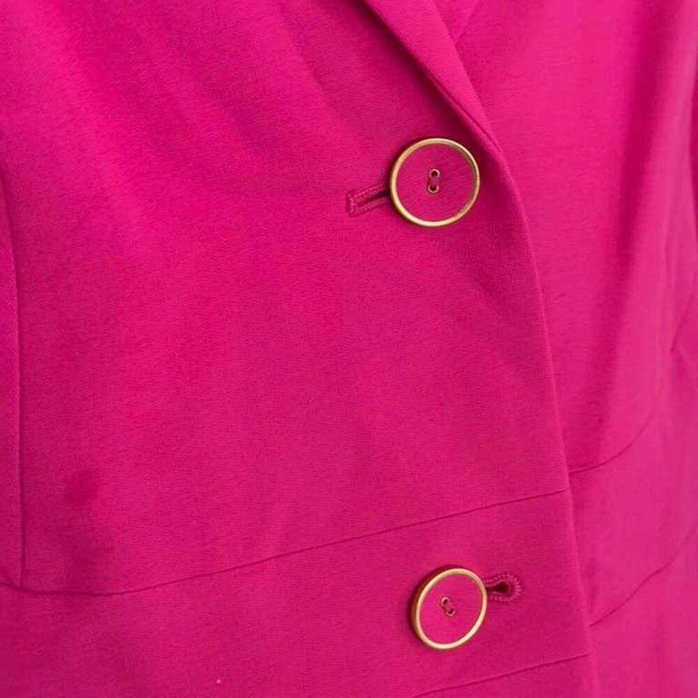 Le Suit 2 Piece Skirt Suit Set Pink Fuchsia Blazer Jacket Pencil Skirt 14W NWT - Picture 10 of 13